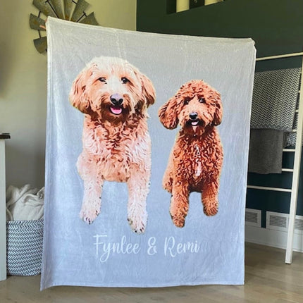 Custom Pet Blanket Using Pet Photo + Name Custom Dog Blanket Personalized Dog Blankets