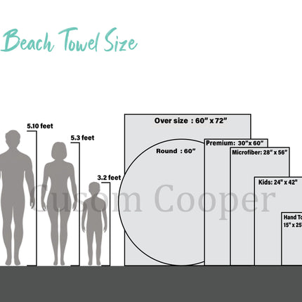 Bold Font Style Personalized Beach Towel Personalized Name - CustomCooper