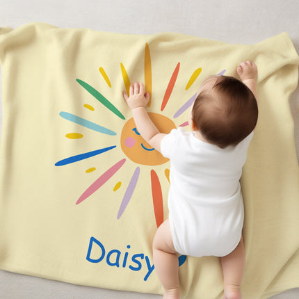 Sunshine Personalized Baby Blanket: Minky or Sherpa Fleece
