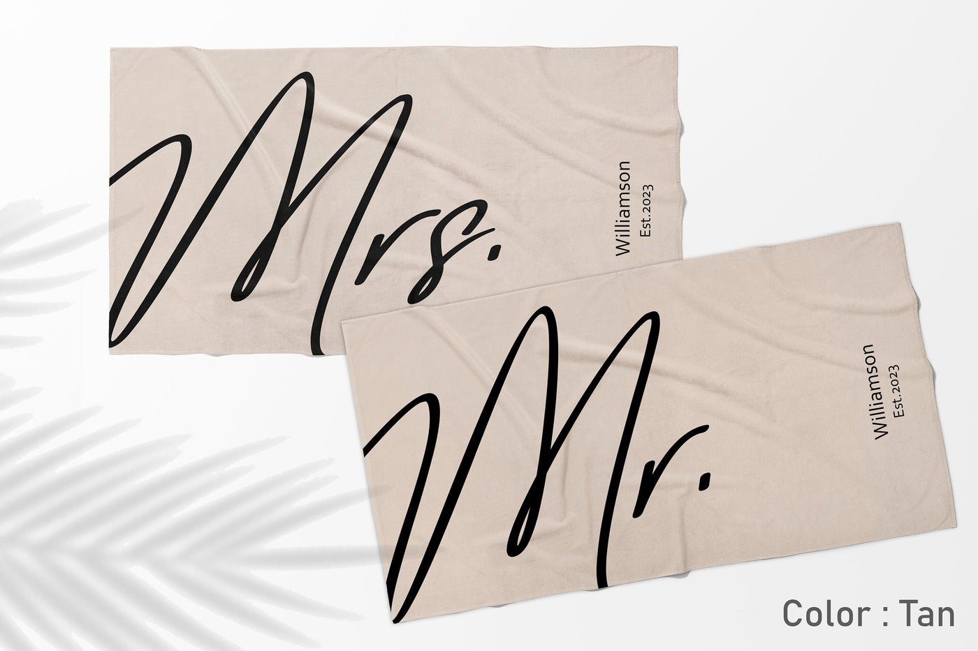1pcs New Design - Mr or Mrs Beach Personalized Beach Towels, Honeymoon Gift, His and Hers Newlywed Gift, Personalized Wedding Gift