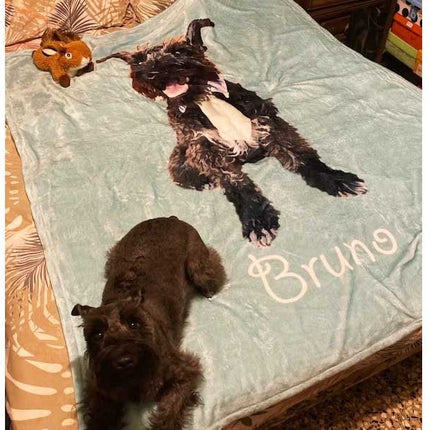Custom Pet Photo Blanket: Personalized Dog or Cat Blanket