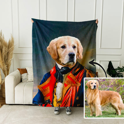 Custom Pet Photo Blanket: Personalized Dog or Cat Portrait Blanket