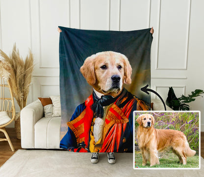 Custom Pet Photo Blanket: Personalized Dog or Cat Portrait Blanket