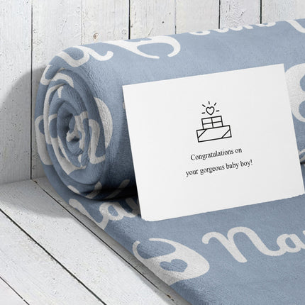 BABY BLUES Personalized Color Blanket, Minky or Sherpa custom blanket, Baby blanket, Kids Blanket, birthday gift idea