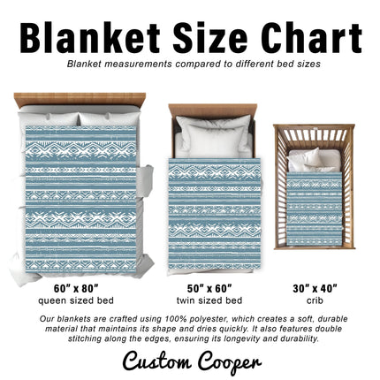 BABY BLUES Personalized Color Blanket, Minky or Sherpa custom blanket, Baby blanket, Kids Blanket, birthday gift idea