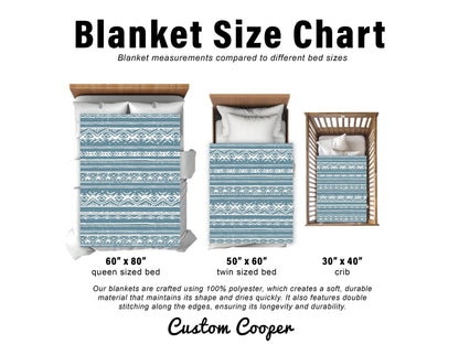 BABY BLUES Personalized Color Blanket, Minky or Sherpa custom blanket, Baby blanket, Kids Blanket, birthday gift idea