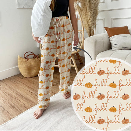 Pumpkin Fall Pajama Pants: Personalized Autumn Loungewear