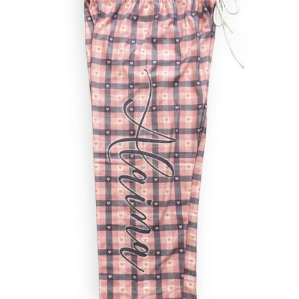 Personalized Plaid Style Pajama Pants, Custom Photo, Christmas Gift