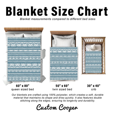 Retro Flower Name Personalized Minky Blanket: Autumn Gift