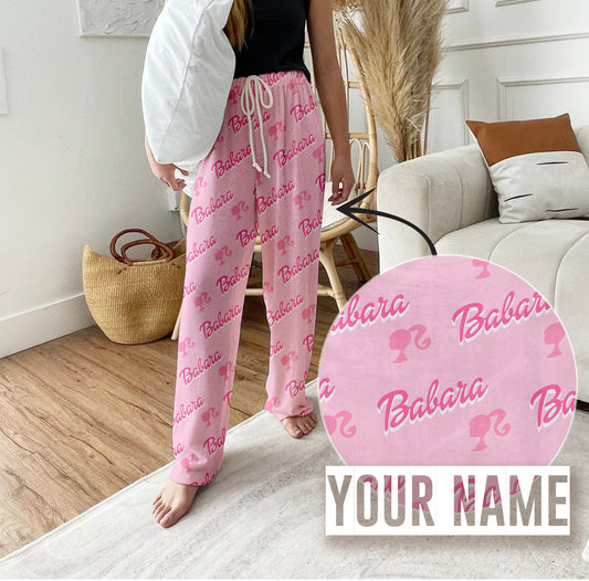 Custom Barbie Doll Pajama pants Using Pet Photo + Name Custom Dog Personalized Pajama Pants Photo Pants Dog Dad Dog Mom Gift