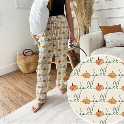 Pumpkin Fall Pajama Pants: Personalized Autumn Loungewear