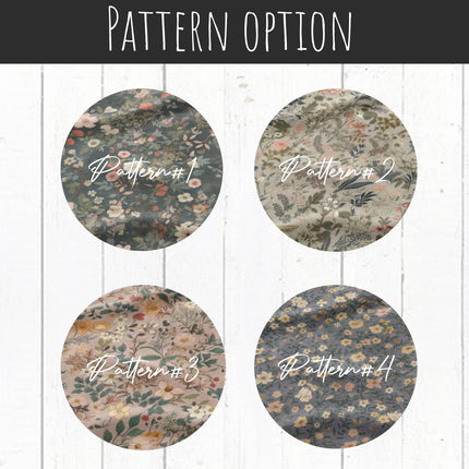 Personalized Floral Blanket, Vintage Rustic Style, Custom Name Gift