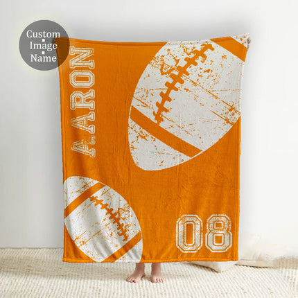 Personalized Sports Team blanket with Name, Custom blanket gift, Birthday Christmas Gift