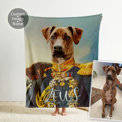 Custom Royal Portrait Blanket: Personalized Renaissance Minky Blanket (50x60)
