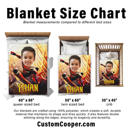 Custom Royal Portrait Blanket: Personalized Renaissance Minky Blanket (50x60)