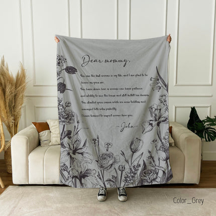 Personalized Love Letter Blanket, Plush Minky Fleece Throw