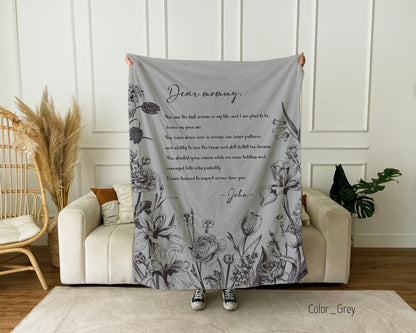 Personalized Love Letter Blanket, Plush Minky Fleece Throw