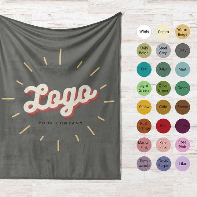 Retro Flower Name Personalized Minky Blanket: Autumn Gift