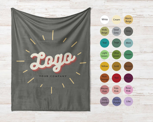 Retro Flower Name Personalized Minky Blanket: Autumn Gift