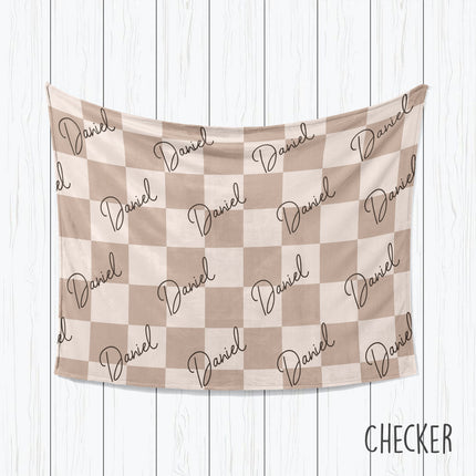 Personalized Kids Blanket: Plush Minky or Sherpa, Custom Name