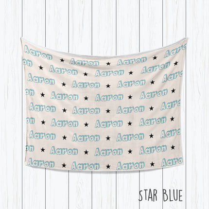 Personalized Kids Blanket: Plush Minky or Sherpa, Graffiti Name Design