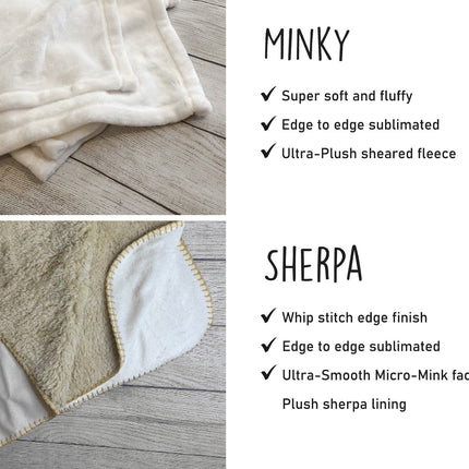 Personalized Construction Toy Blanket: Plush Minky or Sherpa