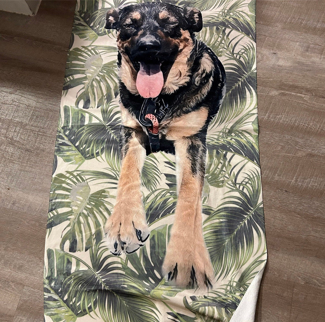 Portrait  Pet Beach Towel Pet Photo + Name Custom Dog Personalized Dog Beach Towel Cat Picture Blanket Pet Photo Customized Gift