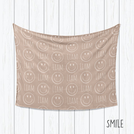 Personalized Kids Blanket: Plush Minky or Sherpa, Lightning Bolt Design