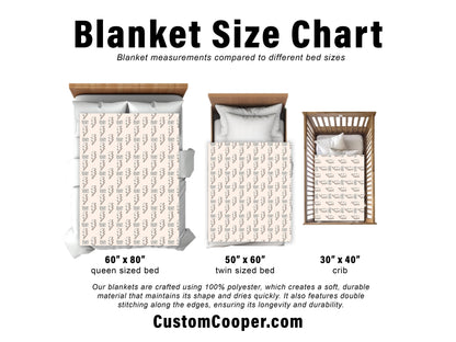 Personalized Construction Toy Blanket: Plush Minky or Sherpa, Kids Birthday Gift
