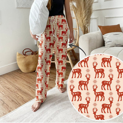 Personalized Christmas Tree Design Pajama Pants, Custom Name Family Pajamas