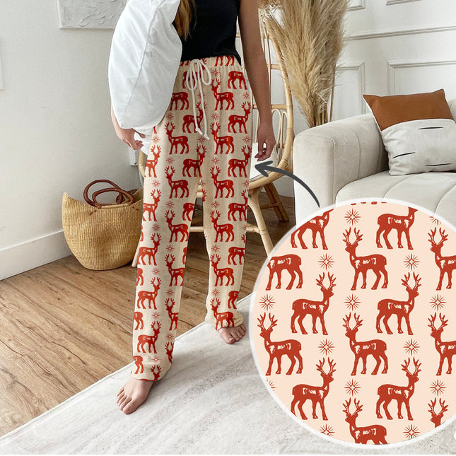 Personalized Christmas Tree Design Pajama Pants, Custom Name Family Pajamas