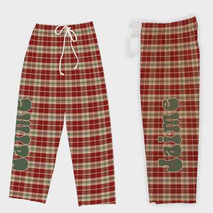 Personalized Christmas Pajama Pants, Holiday Family Matching