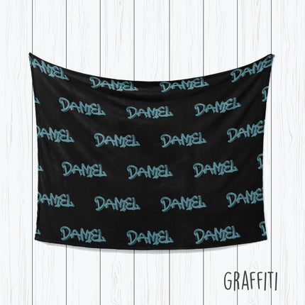 Personalized Kids Desigb Blanket, Lightning Design, Custom Name