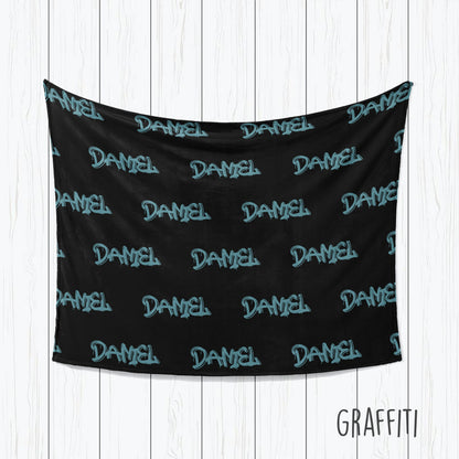 Personalized Kids Desigb Blanket, Lightning Design, Custom Name