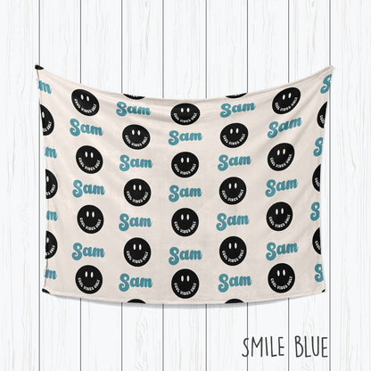 Personalized Kids Blanket: Plush Minky or Sherpa Fleece, Custom Name