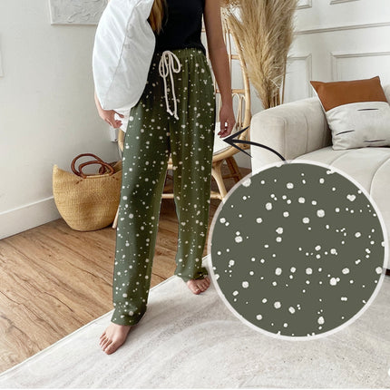 Personalized Pajama Pants: 'I LOVE YOU' Red & Green Winter Loungewear