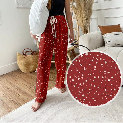 Personalized Pajama Pants: 'I LOVE YOU' Red & Green Winter Loungewear