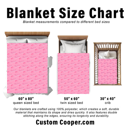 Personalized Name Minky Blanket, Plush Fleece Blanket