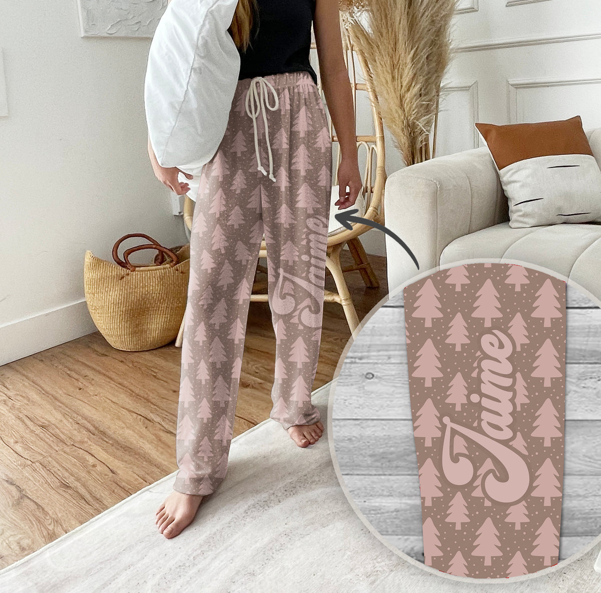 Personalized Pajama Pants: Custom Name Soft Lounge Pants