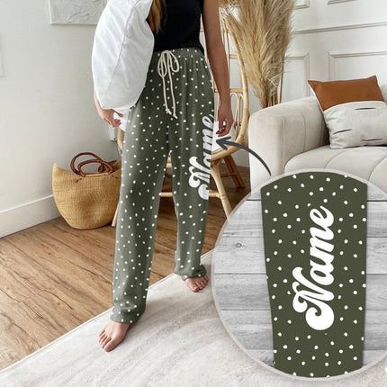 Personalized Plaid Pajama Pants: Groovy Christmas Family Pajamas