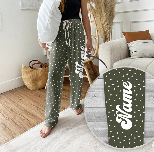 Personalized Pajama Pants, vintage christmas, Groovy style Christmas pajama pants