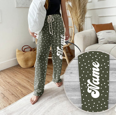 Personalized Pajama Pants, vintage christmas, Groovy style Christmas pajama pants - CustomCooper