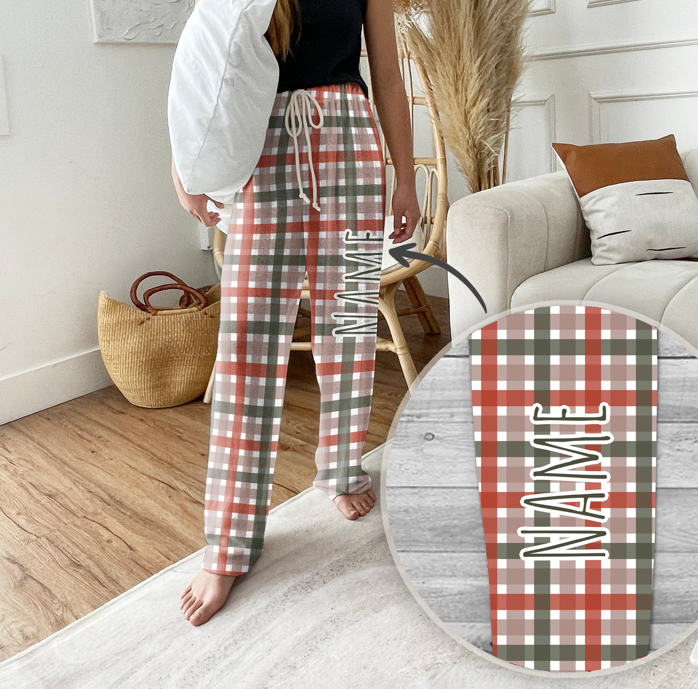 Personalized Pajama Pants, vintage christmas - CustomCooper
