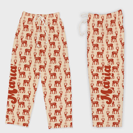 Personalized Christmas Pajama Pants, Holiday Family Matching
