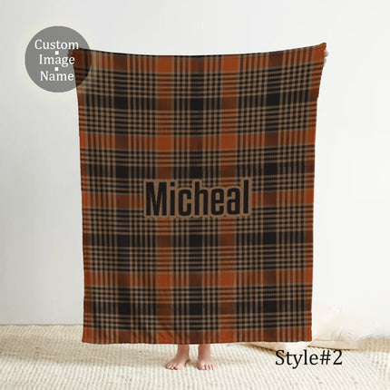 Personalized Plush Blanket: Custom Name Minky or Sherpa Throw