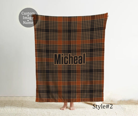 Personalized Plush Blanket: Custom Name Minky or Sherpa Throw