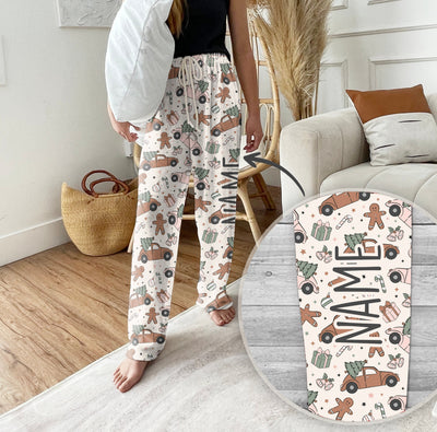 Personalized Pajama Pants, vintage christmas, Groovy style Christmas pajama - CustomCooper