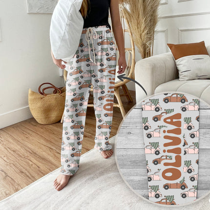 Personalized Christmas Pajama Pants: Groovy Holiday Family PJs