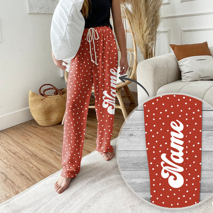 Personalized Plaid Pajama Pants: Groovy Christmas Family Pajamas