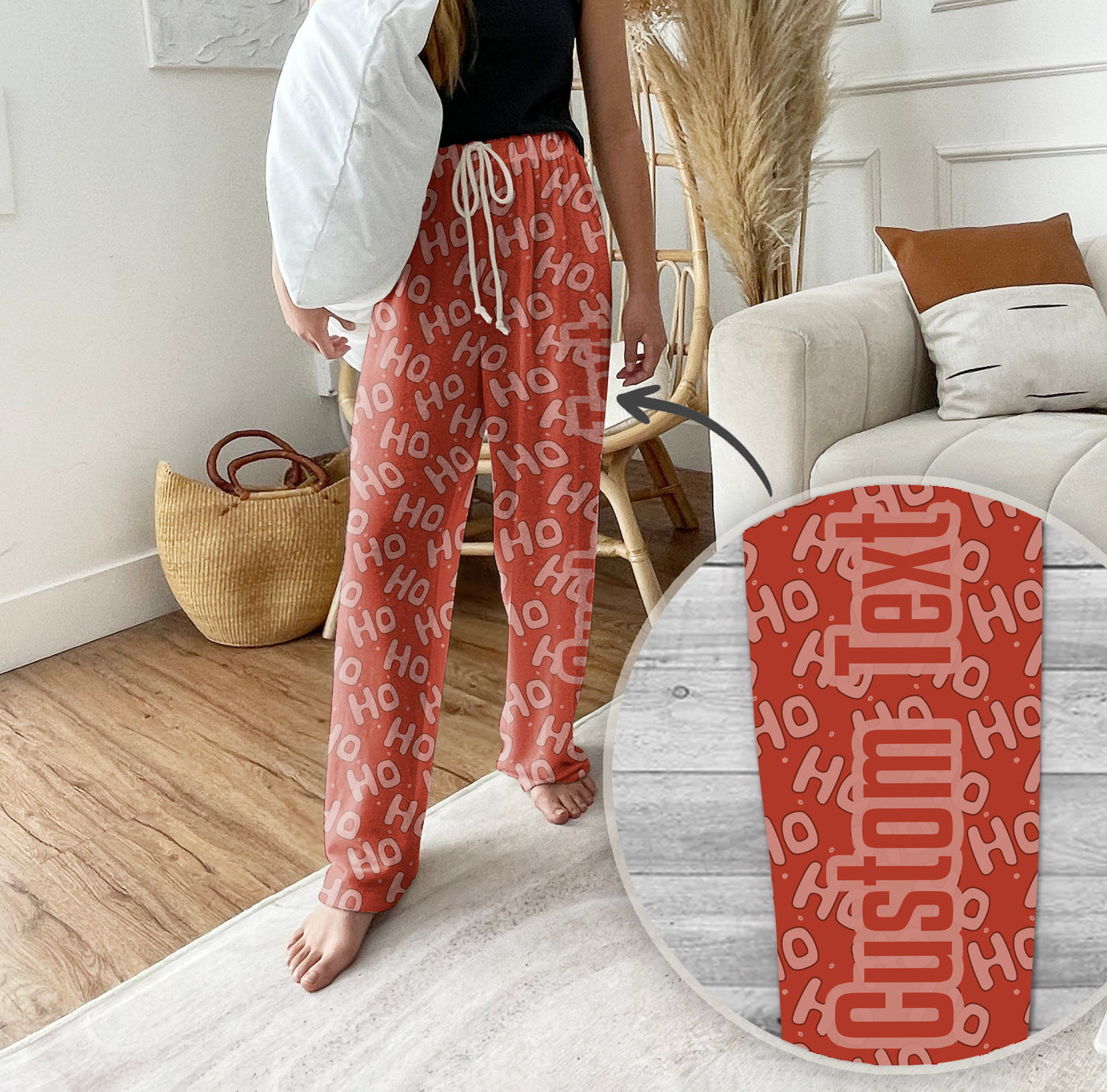 Personalized Pajama Pants, vintage christmas - CustomCooper